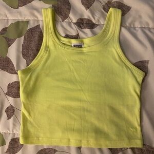 PINK Victoria's Secret XS yellow crop Tank Top